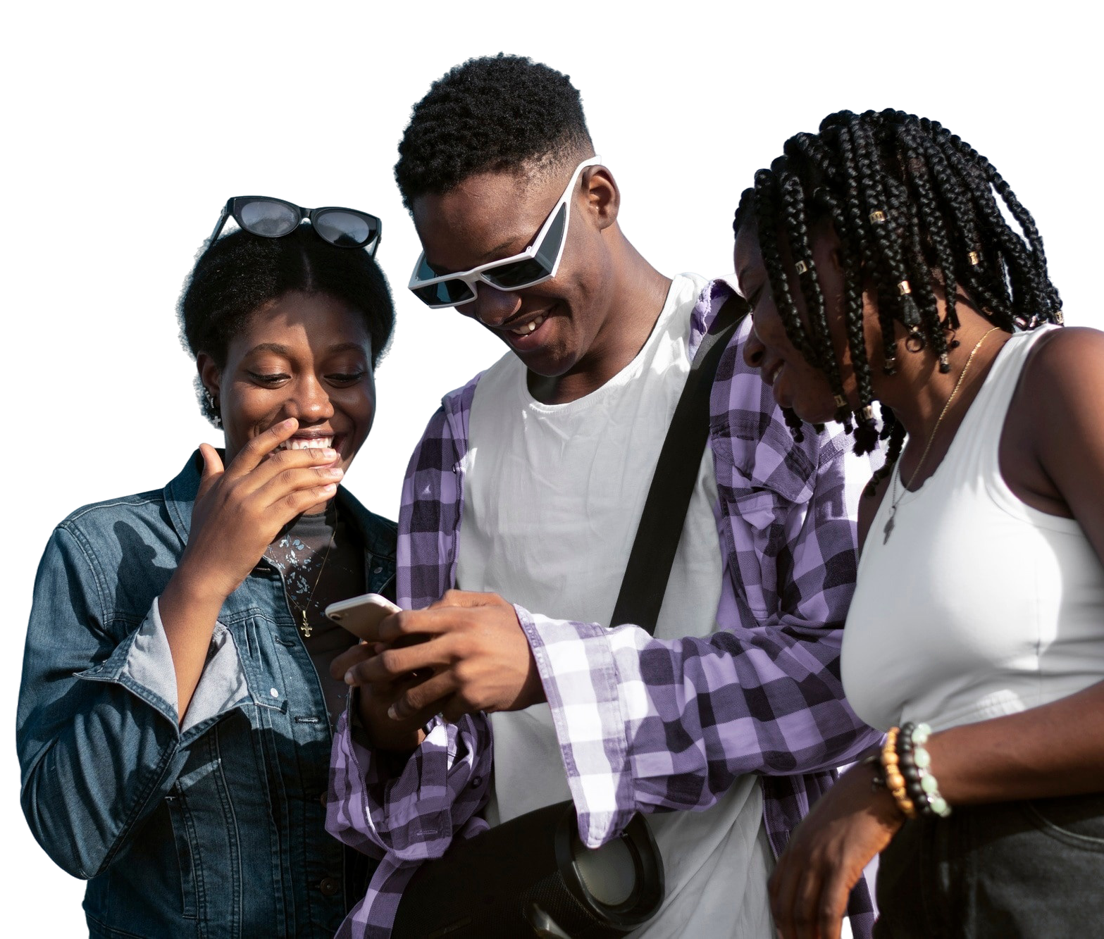 side-view-friends-with-smartphone side-view-friends-with-smartphone